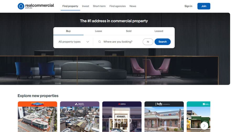 Realcommercial.com.au real estate website in Australia