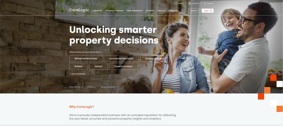 CoreLogic.com.au real estate website in Australia